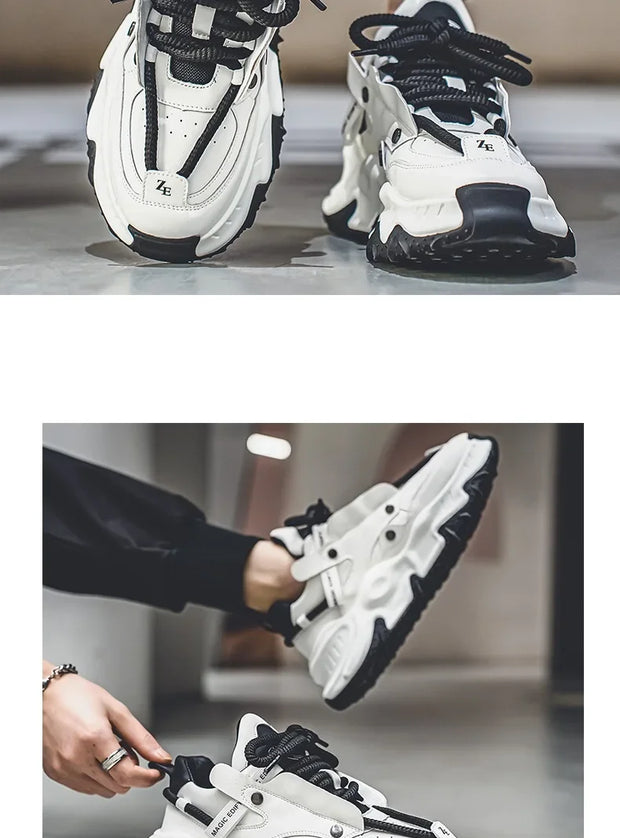 Men's Sneakers Light Luxury Fashion All-match Casual Platform Shoes Outdoor Non-slip Wear-resistant Designer Men Shoe 2025