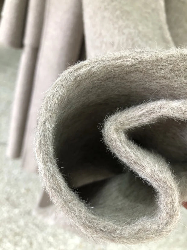 New Women Bathrobe Style Double Sided Wool Coat Loose Big Turn-Down Collar Long Sleeve Fashion Warm Wool Jacket Autumn Winter