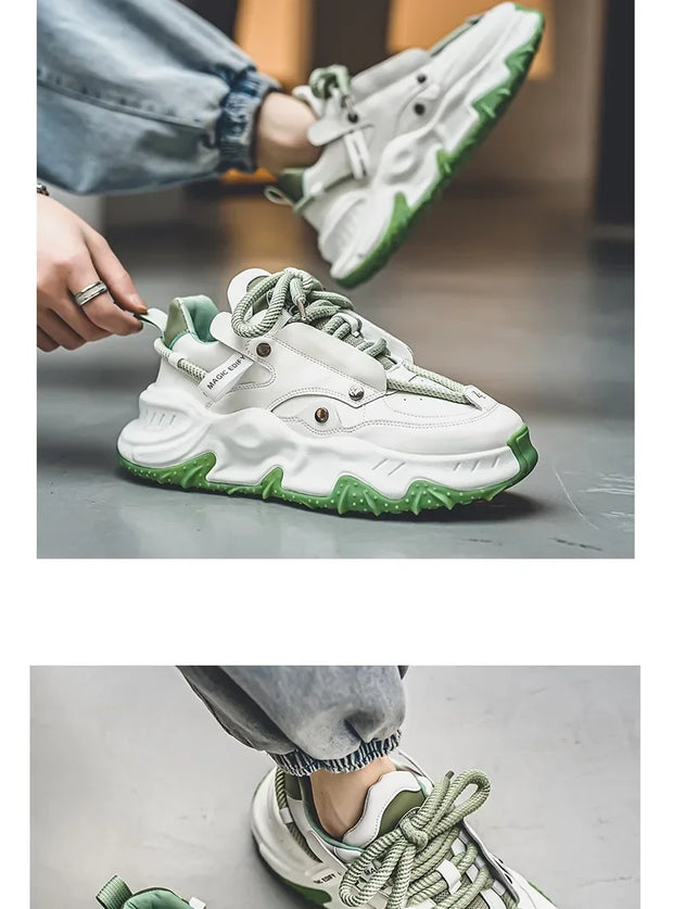 Men's Sneakers Light Luxury Fashion All-match Casual Platform Shoes Outdoor Non-slip Wear-resistant Designer Men Shoe 2025