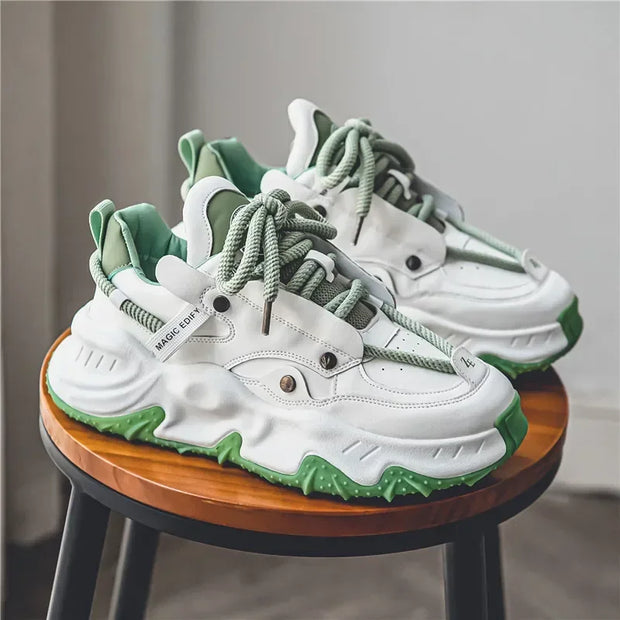 Men's Sneakers Light Luxury Fashion All-match Casual Platform Shoes Outdoor Non-slip Wear-resistant Designer Men Shoe 2025