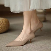 Shoes for Woman Blue Women's Summer Footwear Black Formal with Medium Heels Stilito Chic and Elegant Genuine Mark Shoe