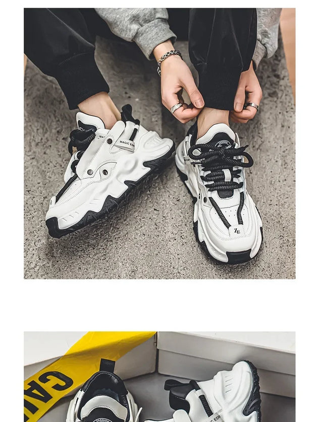 Men's Sneakers Light Luxury Fashion All-match Casual Platform Shoes Outdoor Non-slip Wear-resistant Designer Men Shoe 2025