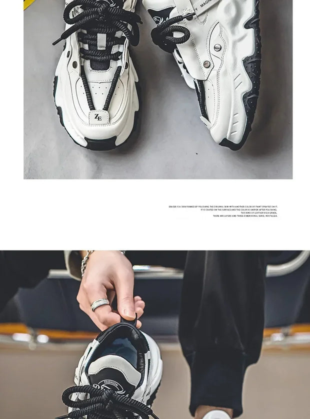 Men's Sneakers Light Luxury Fashion All-match Casual Platform Shoes Outdoor Non-slip Wear-resistant Designer Men Shoe 2025