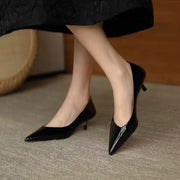 Shoes for Woman Blue Women's Summer Footwear Black Formal with Medium Heels Stilito Chic and Elegant Genuine Mark Shoe