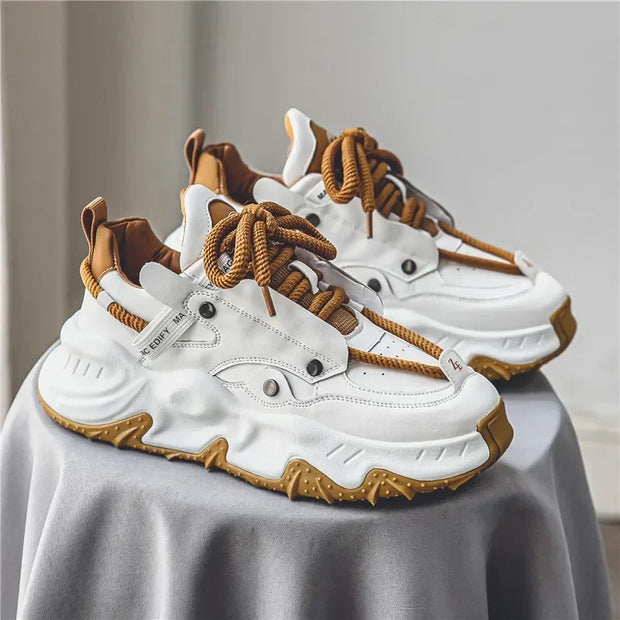 Men's Sneakers Light Luxury Fashion All-match Casual Platform Shoes Outdoor Non-slip Wear-resistant Designer Men Shoe 2025