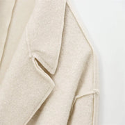 New women's clothing European and American style fashionable simple, loose and versatile looped woolen coat