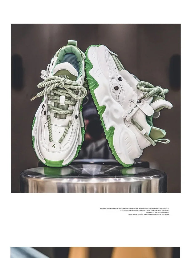 Men's Sneakers Light Luxury Fashion All-match Casual Platform Shoes Outdoor Non-slip Wear-resistant Designer Men Shoe 2025