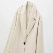 New women's clothing European and American style fashionable simple, loose and versatile looped woolen coat