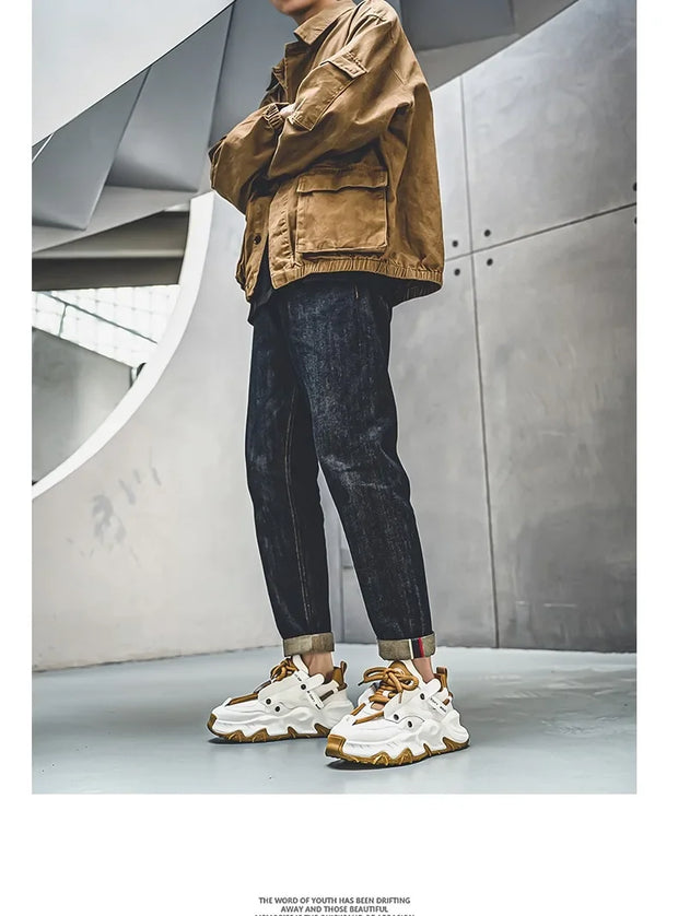 Men's Sneakers Light Luxury Fashion All-match Casual Platform Shoes Outdoor Non-slip Wear-resistant Designer Men Shoe 2025