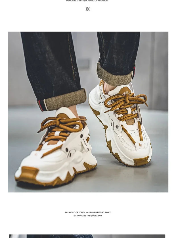 Men's Sneakers Light Luxury Fashion All-match Casual Platform Shoes Outdoor Non-slip Wear-resistant Designer Men Shoe 2025