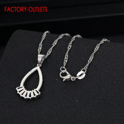 Rainbow Color Crystal Jewelry Set Real 925 Sterling Silver Earrings Necklace Jewelry Sets Wedding Jewelry Women Girls Nice Gift