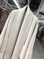 New Women Bathrobe Style Double Sided Wool Coat Loose Big Turn-Down Collar Long Sleeve Fashion Warm Wool Jacket Autumn Winter