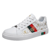 Sneakers Casual Men Designer Punk Golden Board Shoes Fashion Microfiber Leather Upper Height Increased Flat Platform Sport Shoes