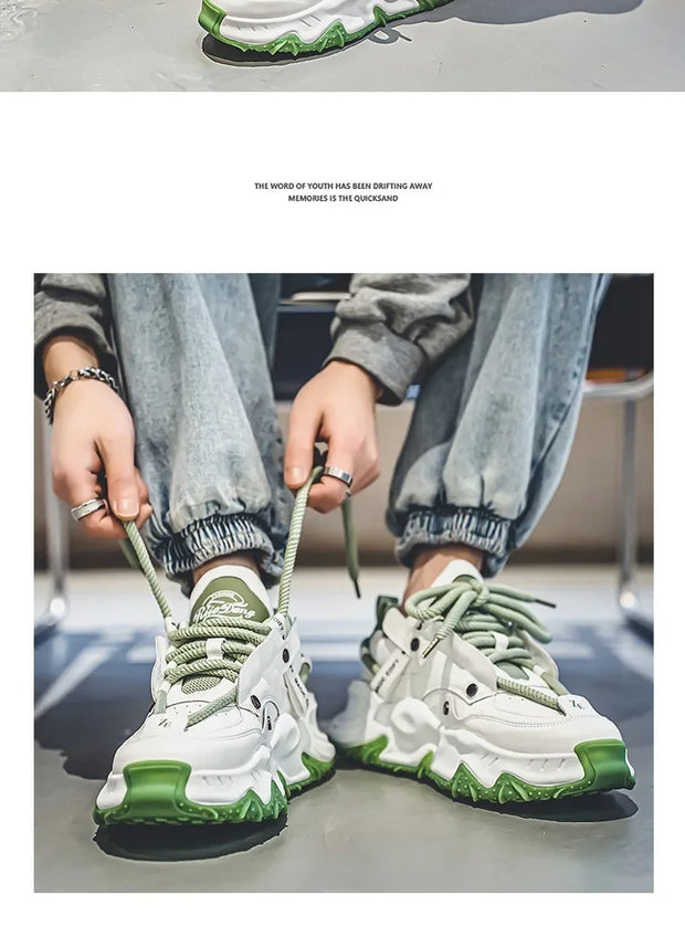 Men's Sneakers Light Luxury Fashion All-match Casual Platform Shoes Outdoor Non-slip Wear-resistant Designer Men Shoe 2025