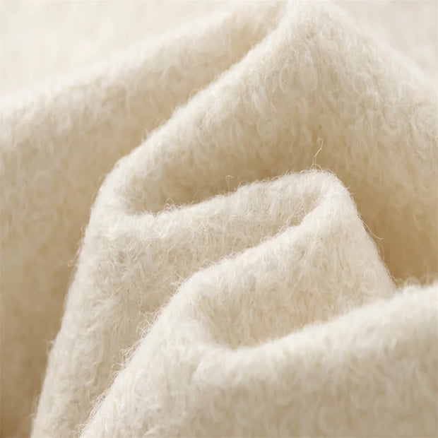 New women's clothing European and American style fashionable simple, loose and versatile looped woolen coat