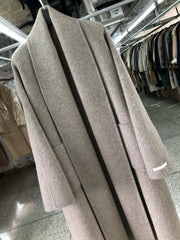 New Women Bathrobe Style Double Sided Wool Coat Loose Big Turn-Down Collar Long Sleeve Fashion Warm Wool Jacket Autumn Winter