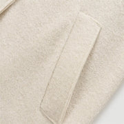 New women's clothing European and American style fashionable simple, loose and versatile looped woolen coat