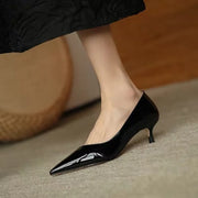 Shoes for Woman Blue Women's Summer Footwear Black Formal with Medium Heels Stilito Chic and Elegant Genuine Mark Shoe