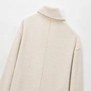 New women's clothing European and American style fashionable simple, loose and versatile looped woolen coat