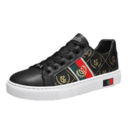 Sneakers Casual Men Designer Punk Golden Board Shoes Fashion Microfiber Leather Upper Height Increased Flat Platform Sport Shoes